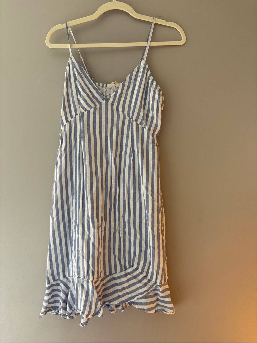 Blue and White Striped Sundress - Lightweight Summer Dress